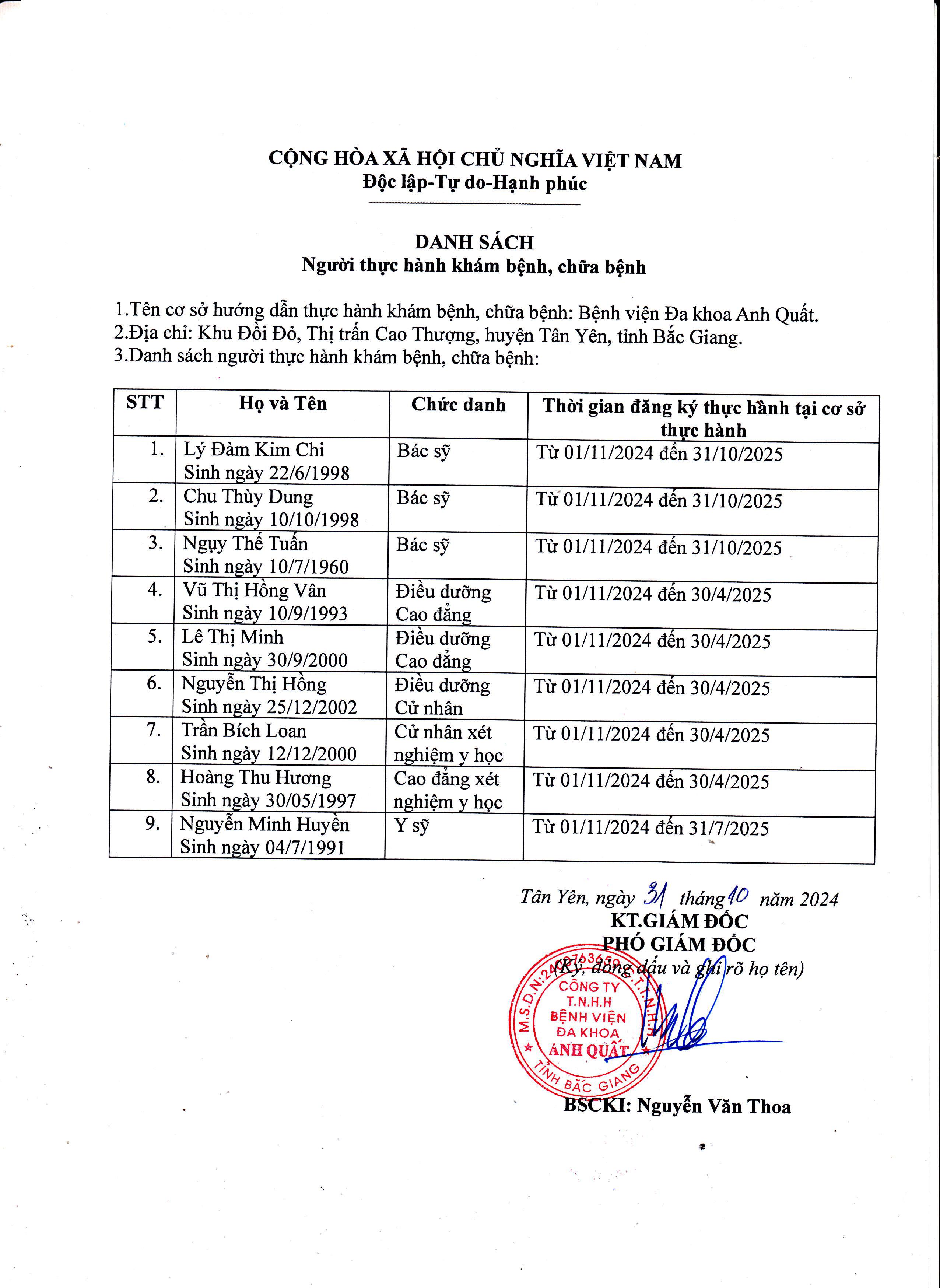 Danh sách người thực hành khám bệnh chữa bệnh.|https://benhvienanhquat.com.vn/chi-tiet-tin-tuc/-/asset_publisher/8SrFvSbdsJEA/content/danh-sach-nguoi-thuc-hanh-kham-benh-chua-benh-